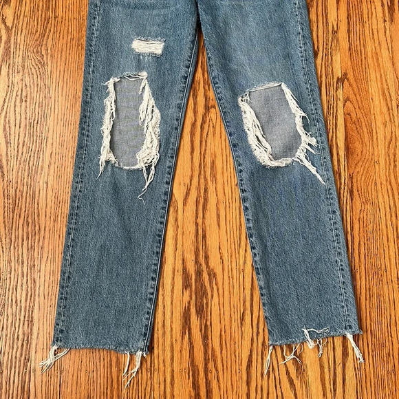 3x1 Boyfriend Jeans Ripped Knee Jeans Boyfriend Straight Grunge Size 24 - Picture 4 of 13